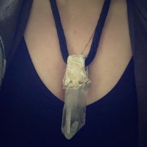 Rock Crystal Pendant Necklace. Design Adina Mills